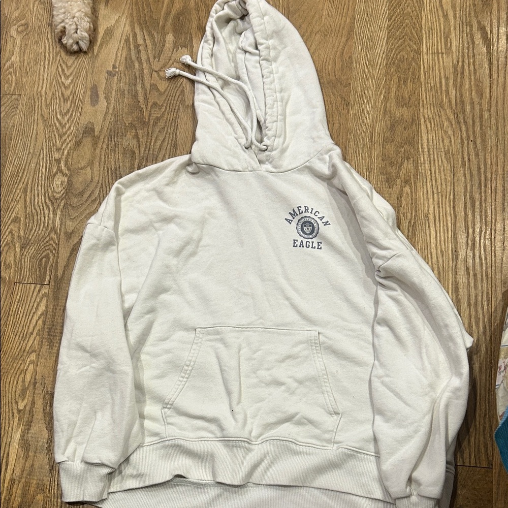American Eagle Outfitters Cream Hoodie for Men